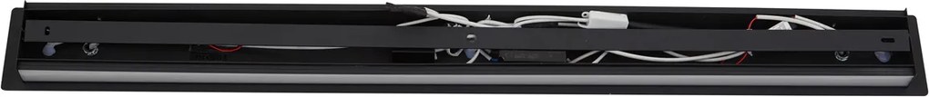 Lampă de perete modernă neagră cu 2 lumini, inclusiv LED cu iluminare de fundal și USB-C - Longly