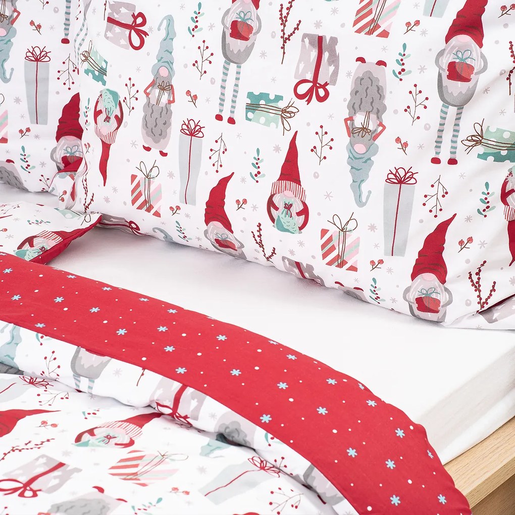 Lenjerie de pat din bumbac 4Home Christmas Elf,140 x 200 cm, 70 x 90 cm