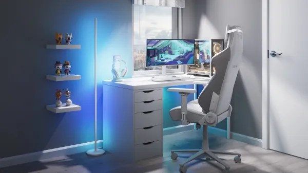 Nanoleaf NL7204K0201A070-LEDRGBW Lampă de podea dimabilă LED RGBW 22W/230V 2200-6500K Wi-Fi albă