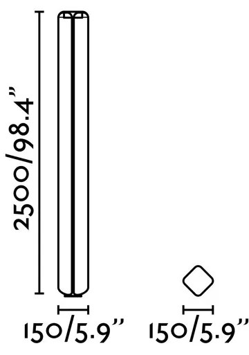 Stalp LED de ilumint exterior design modern BU-OH H-250cm