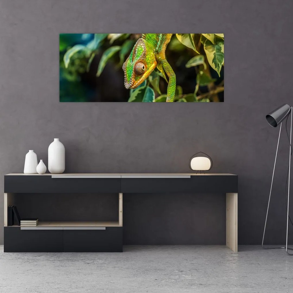 Tablou cu cameleon (120x50 cm), în 40 de alte dimensiuni noi