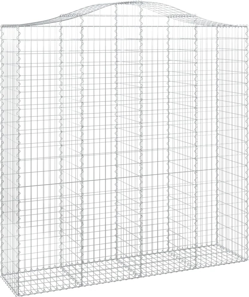 vidaXL Coș gabion arcuit 200x50x200/220 cm fier galvanizat