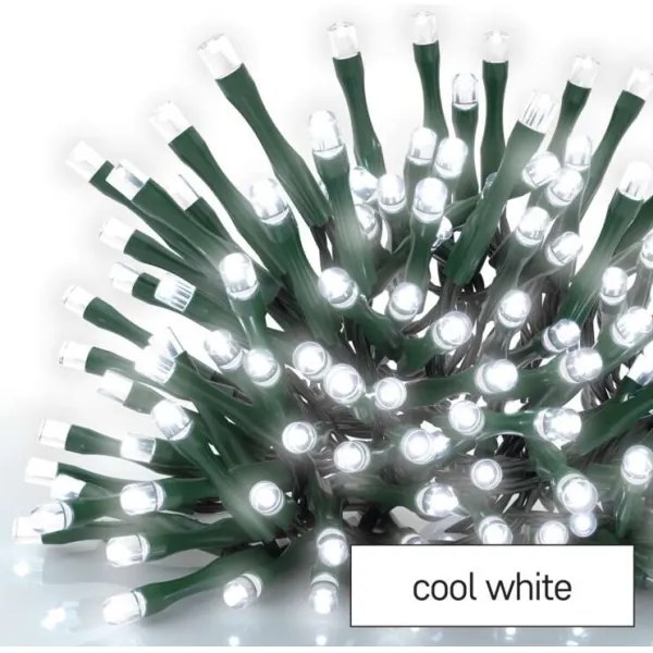 Ghirlandă LED pentru exterior, 120 LED-uri, 17 m, IP44, alb rece