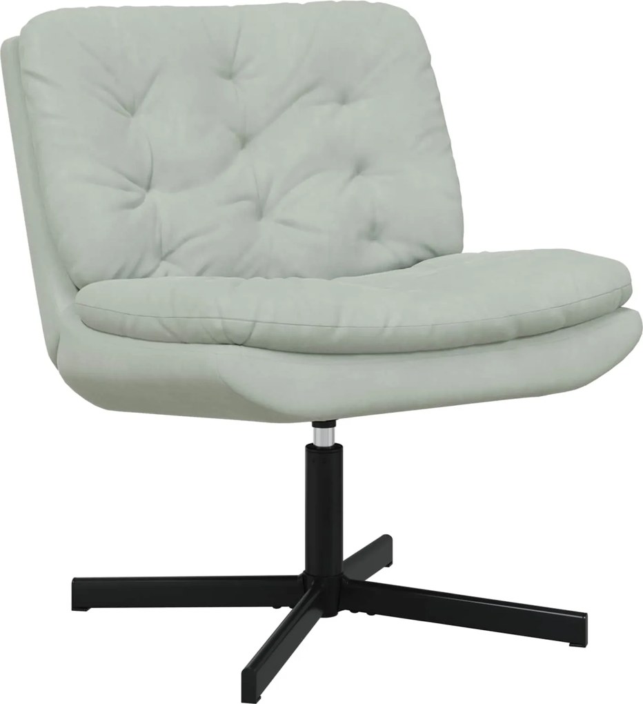 vidaXL Scaun Relaxant Rotativ Gri deschis 63 x 75 x 76 cm Catifea