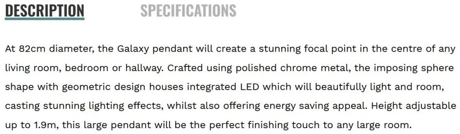 Lustra LED suspendata design circular Galaxy 82cm