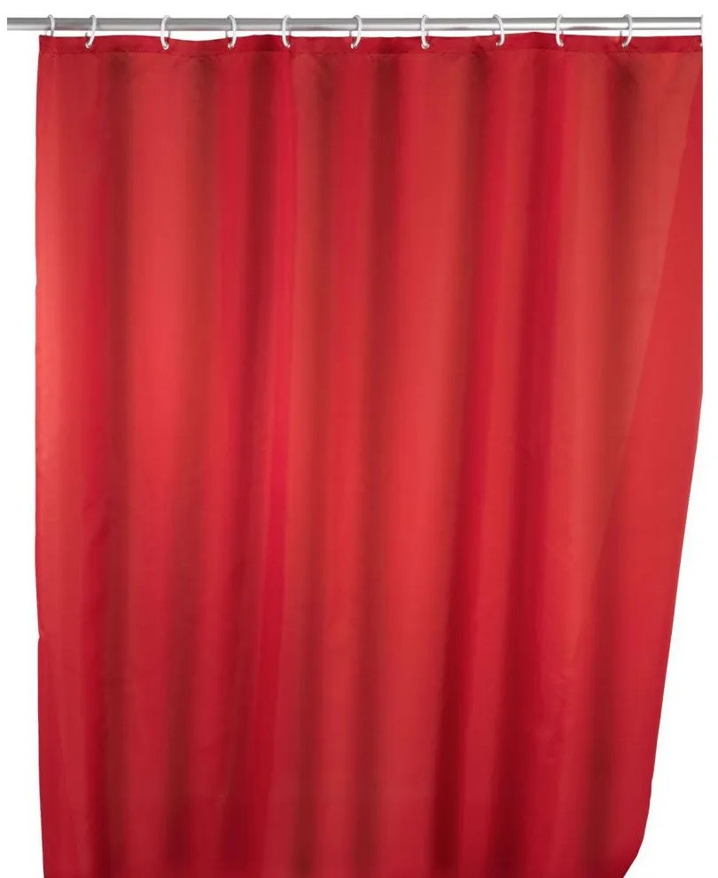 Cortină de duș, textilă, 180x200 cm, WENKO, roșie