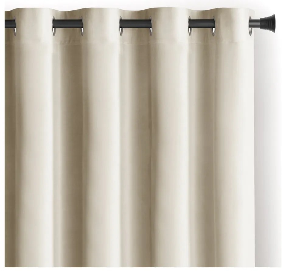 Draperie bej dimout (semi-opacă) din catifea 140x270 cm Eyelets – Restilo