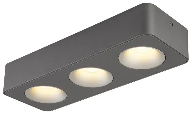 Spot LED aplicat aluminiu gri HANGARAU 3