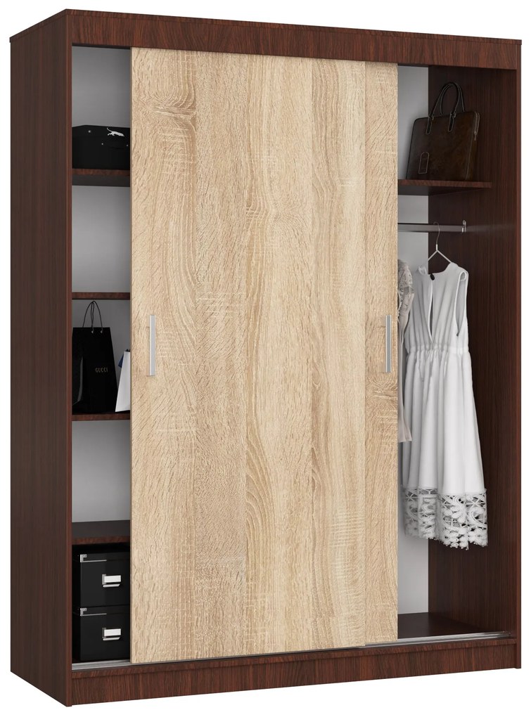 Dulap de haine Cosimo (wenge + Stejar sonoma). 1069441