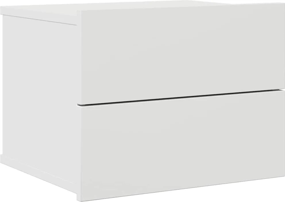 vidaXL Noptieră, alb, 40x30x30 cm, lemn prelucrat