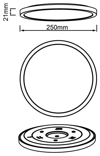 Brilliant - Plafonieră LED TUCO LED/16W/230V, Ø 25 cm, neagră