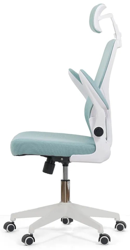Scaun ergonomic OFF 336 bleu, spătar înalt și brațe rabatabile