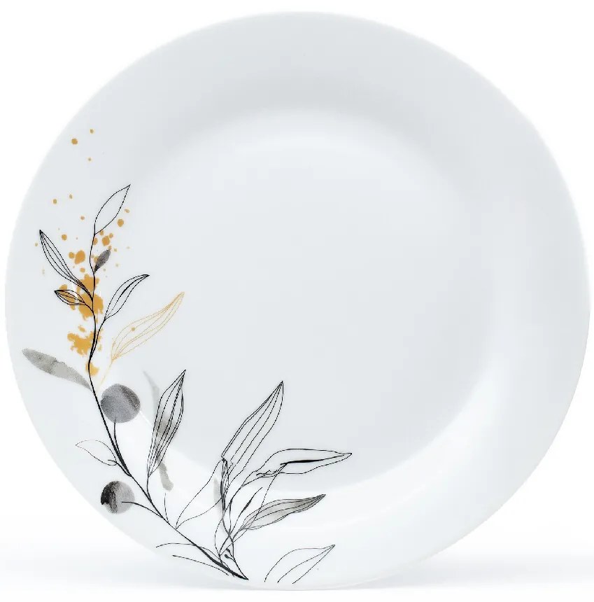 Set de masă din 18 piese Arôme Home Salcie, alb extra