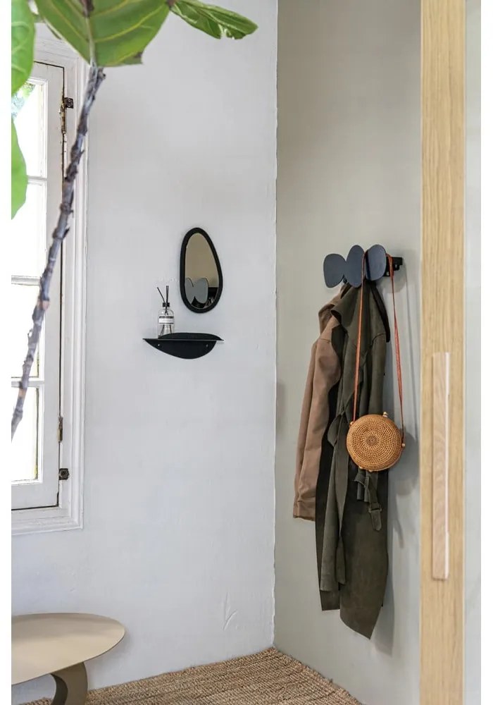 Cuier de perete negru din metal 35 cm Tumulo – Spinder Design