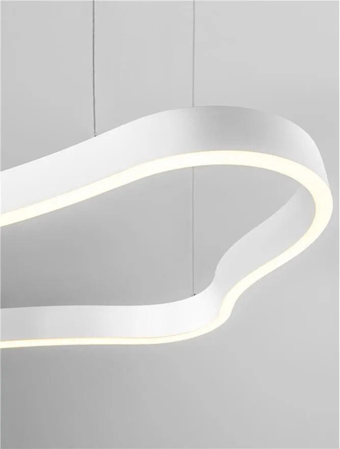 Lustra LED suspendata design modern DUSSA alba