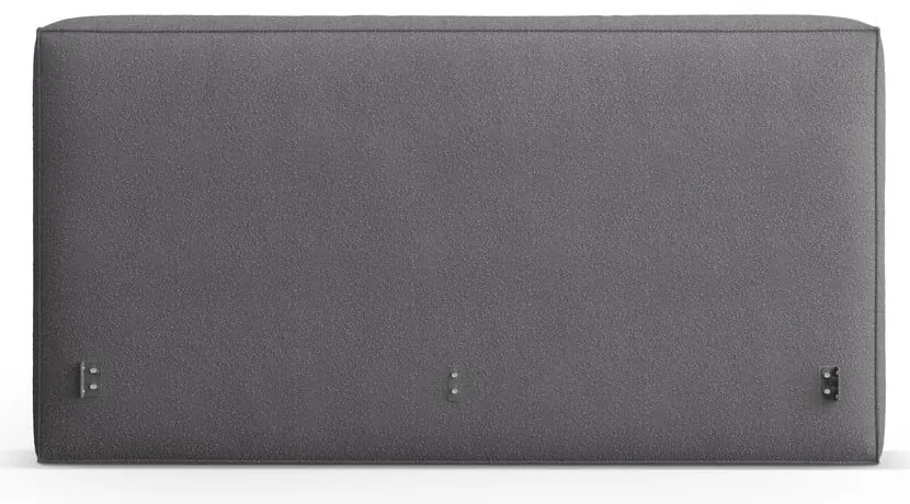 Tăblie de pat gri închis tapițată 229x100 cm Olivia – Micadoni