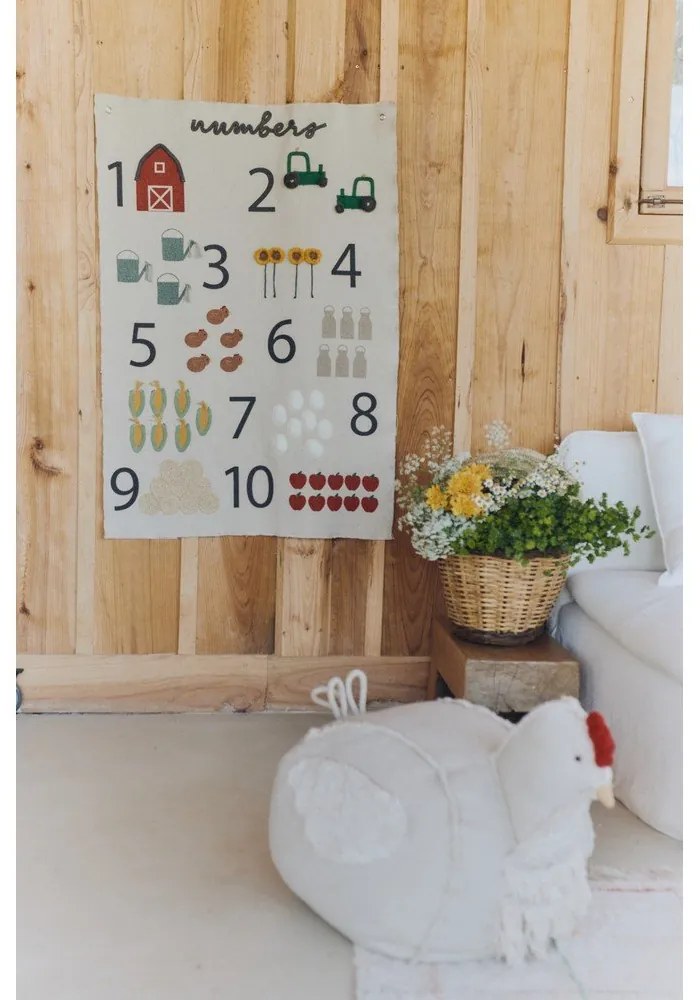 Decorațiune de perete pentru copii Farm Numbers – Lorena Canals
