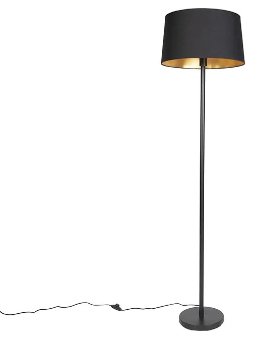 Lampă de podea modernă neagră cu umbră neagră 45 cm - Simplo