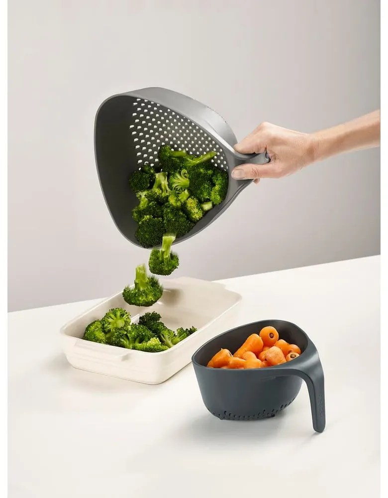 Strecurătoare compactă Joseph Joseph Colanders, gri