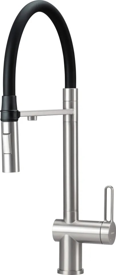 🚰 Baterie bucătărie MAGNETIC, cu racord filtru de apă & pipă flexibilă finisaj: Otel slefuit – Cod BRM_F75M