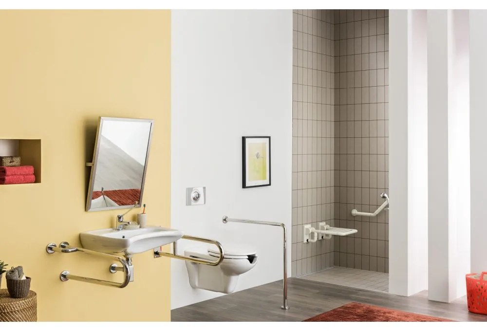 Vas wc suspendat pentru persoane cu dizabilitati Deante Vital, capac soft close inclus, alb