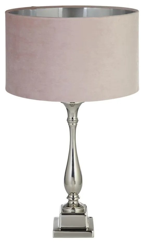 Veioza/Lampa de masa design lux elegant Belle crom/roz