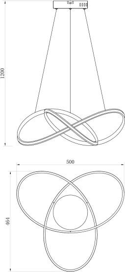 Lustră LED pe cablu ONLI DAFNE LED/30W/230W 4000K negru
