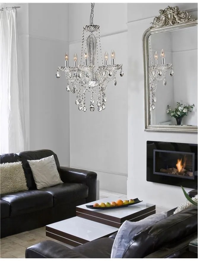 Candelabru elegant cu cristale K9 Mozart 5L