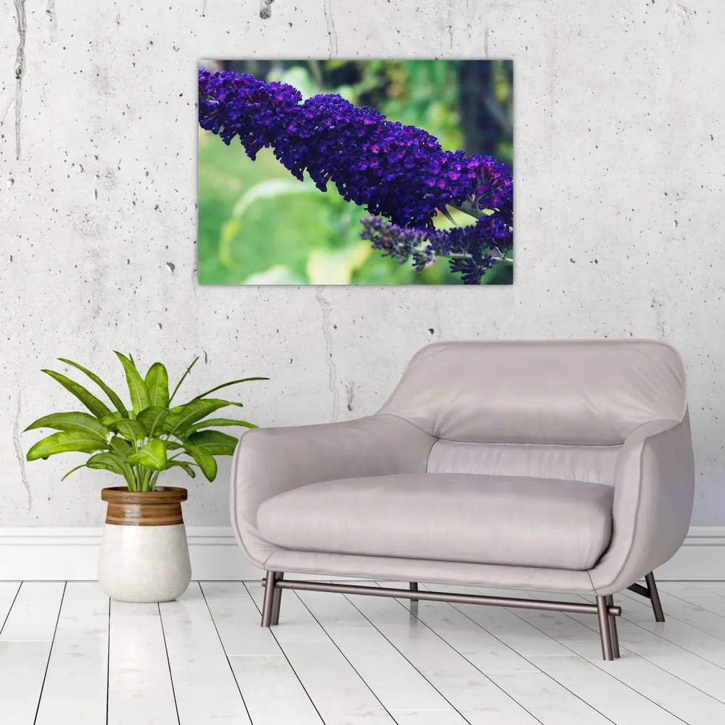 Tablou cu floare albastră (70x50 cm)