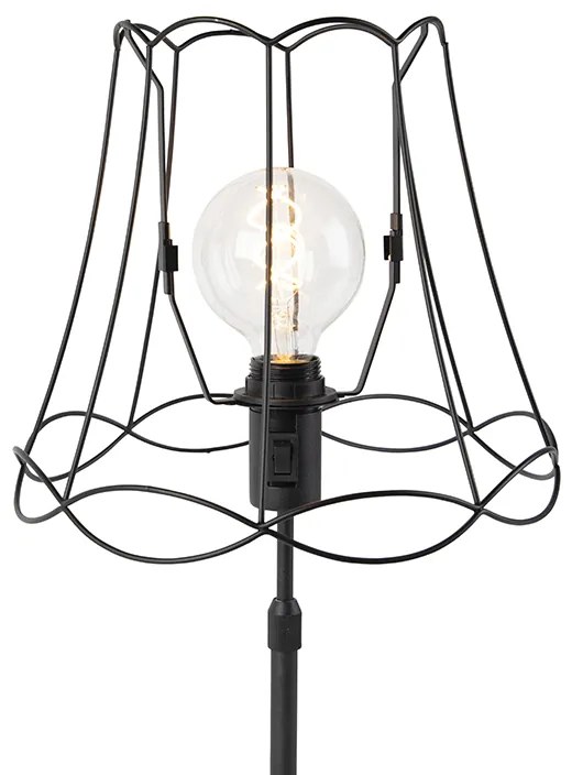 Lampă de masă neagră cu cadru Granny 30 cm reglabil - Parte