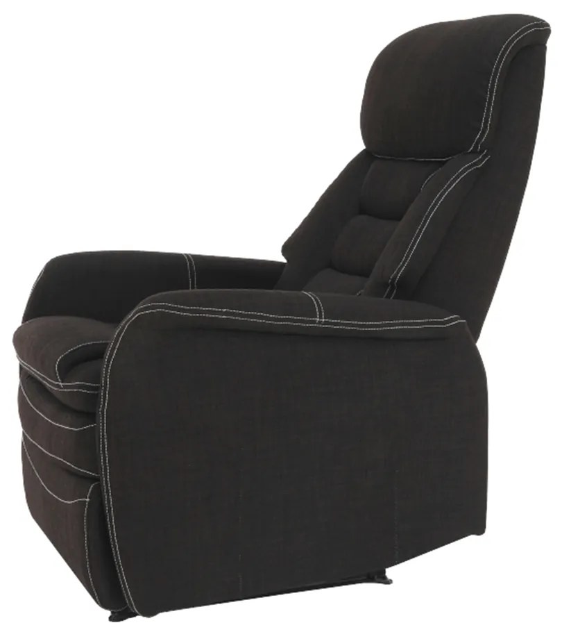 Fotoliu pentru relaxare, material textil ciocolatiu, KOMFY