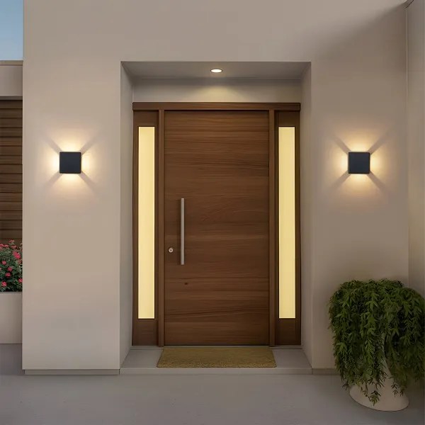 Brilagi - Aplică LED de exterior QUADRAY LED/6W/230V neagră IP54