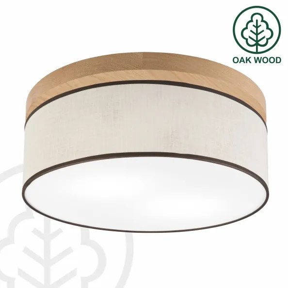 Plafonieră Brilagi BELLADONNA 2xE27/15W/230V d. 40 cm crem/stejar