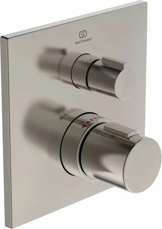 Baterie dus incastrata Ideal Standard Ceratherm C100 argintiu Silver Storm fara corp ingropat