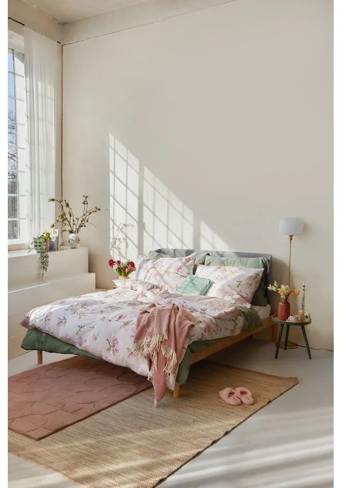 Lenjerie de pat din bumbac pentru pat dublu Bonami Selection Blush, 200 x 220 cm