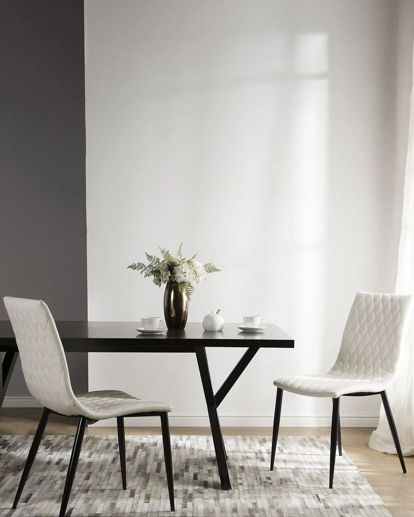Set 2 buc. scaune sufragerie Montego (alb + negru). 1035608