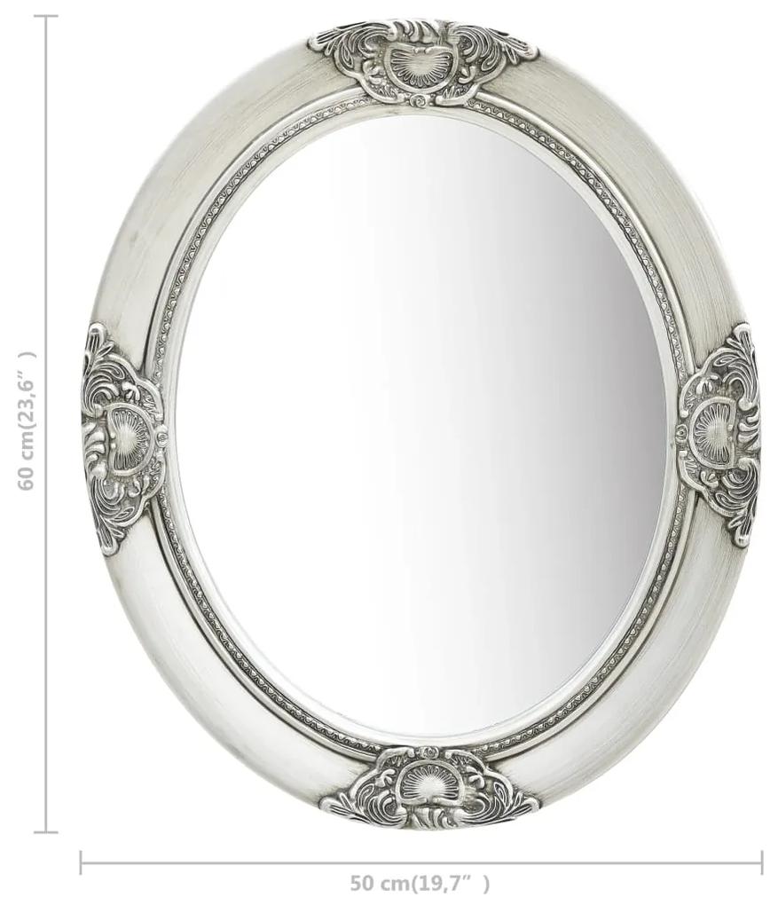 Oglinda de perete in stil baroc, argintiu, 50 x 60 cm 1, Argintiu, 50 x 60 cm