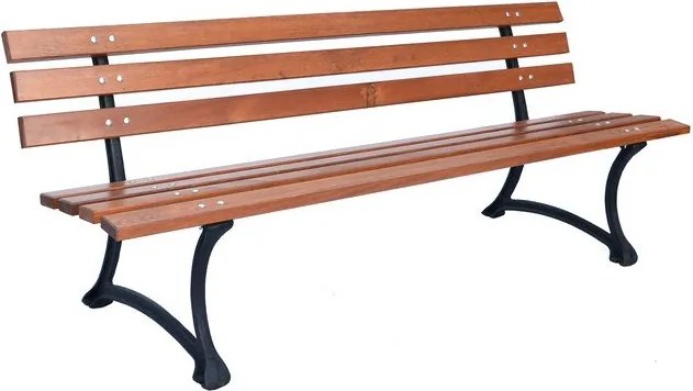 Bancă de grădină în culoare naturală din lemn masiv – Rojaplast