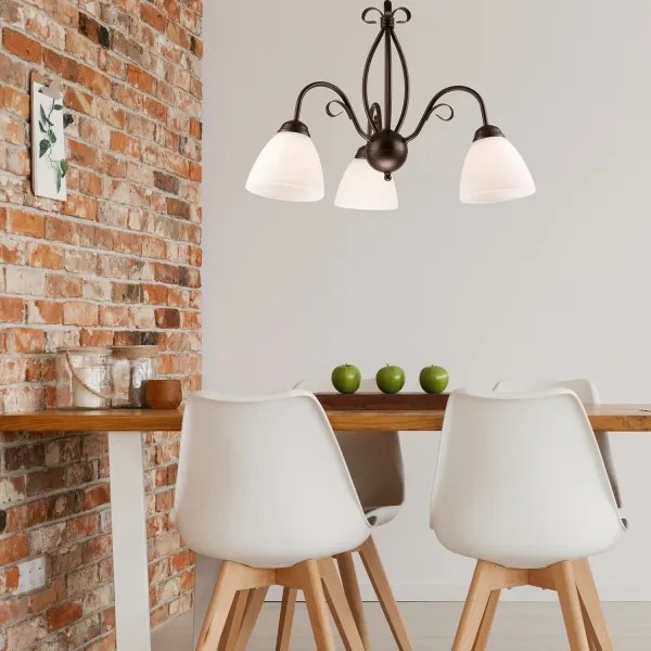 Lustră pe lanț ADELLE 3xE27/60W/230V