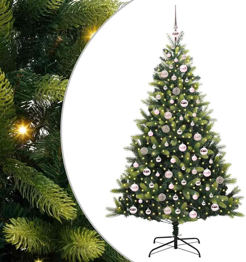 vidaXL Brad de Crăciun artificial cu ramuri articulare 300 LEDs 180 cm