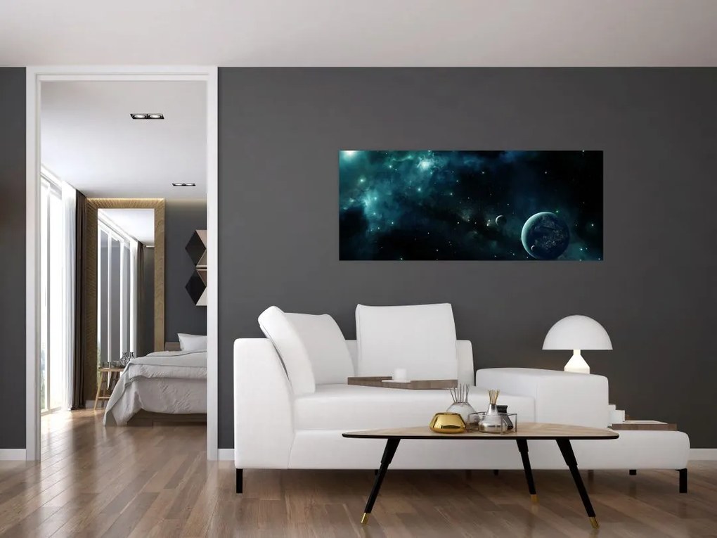Tablou - Viața în spațiu (120x50 cm)