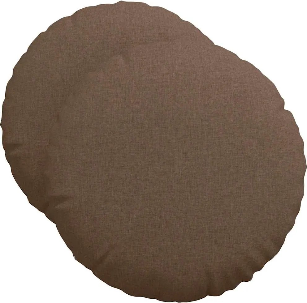 vidaXL Perne de Șezut 2 pcs Maro Ø50 x 19 cm țesătură