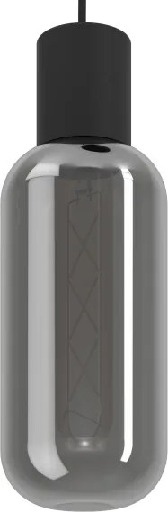 Eglo 901004 - Lustră suspendată pe cablu MAIONE 3xE27/4W/230V negru/fumuriu