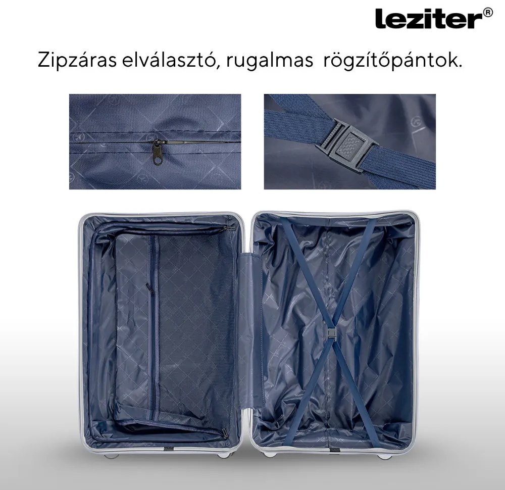 TraveLux Voyager V gurulós bőrönd szett szürke