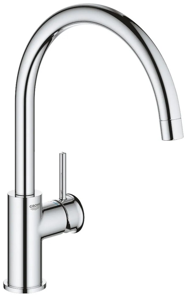 Baterie de bucatarie Grohe Start Classic, 3/8'' pipa inalta, pivotanta, cartus ceramic, monocomanda, crom - 31553001