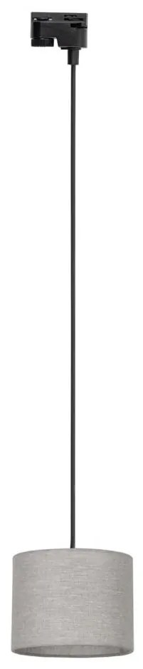 Lustră pe cablu pentru sistem de șină TRACER 1xE27/15W/230V d. 20 cm negru/gri