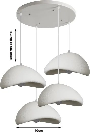 BRILAGI - Candelabru pe cablu WABI SABI 4xE27/60W/230V alb