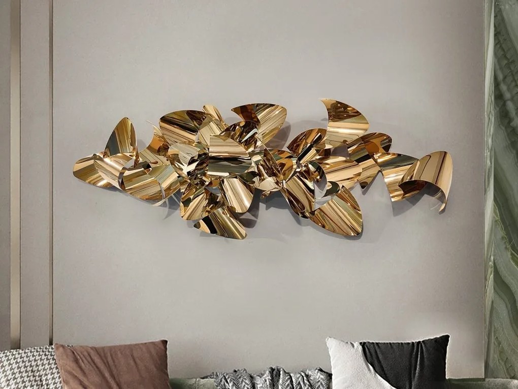 Decoratiune de perete design decoratiov lux Camile auriu