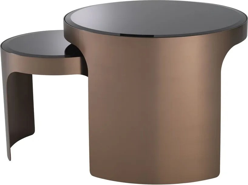 Set 2 masute de cafea LUX Piemonte S, cupru periat 115053 HZ