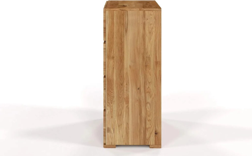 Comodă lemn masiv TerraCraft Stejar 3 Sertare, 80 × 45 × 108 cm - Stejar auriu